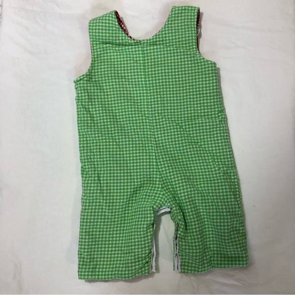 FUNTASIA TOO Reversible Plaid Christmas Longall Romper, Baby Boy 6M - Picture 4 of 8